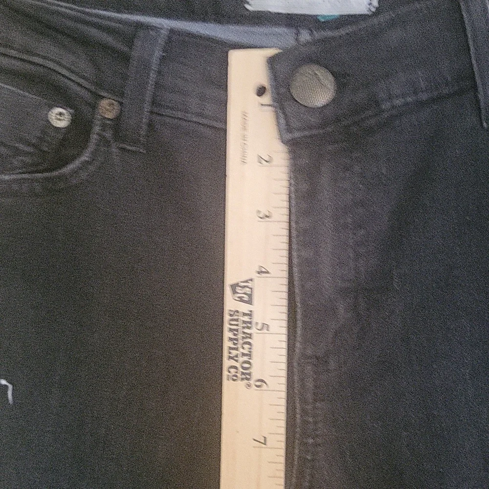 Free People Bell Bottom Low Rise Washed Black Jeans